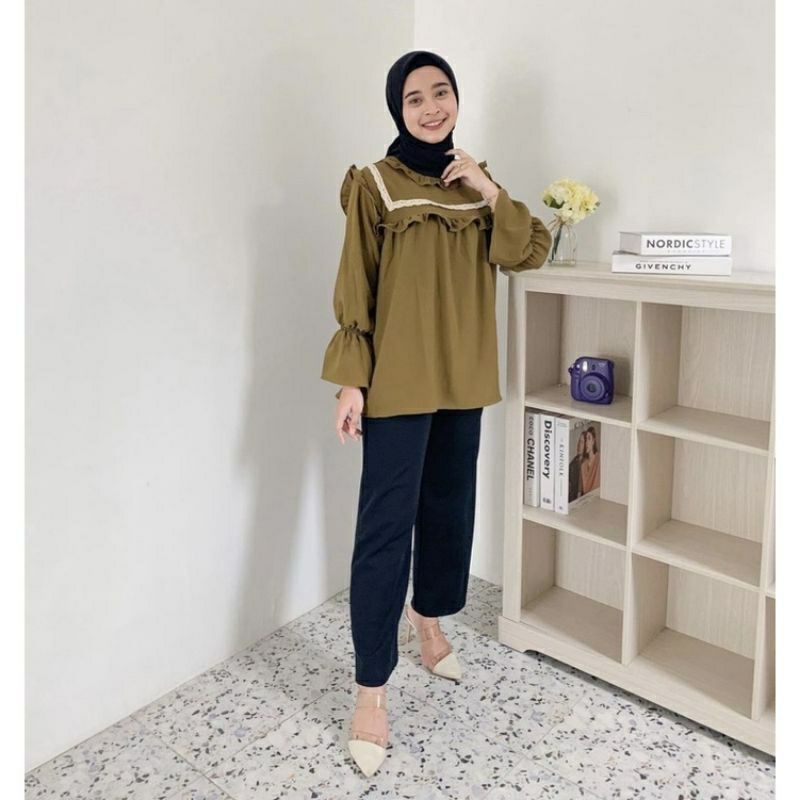 fg- MERGURY BLOUSE BASIC KOREAN STYLE TOP TERLARIS