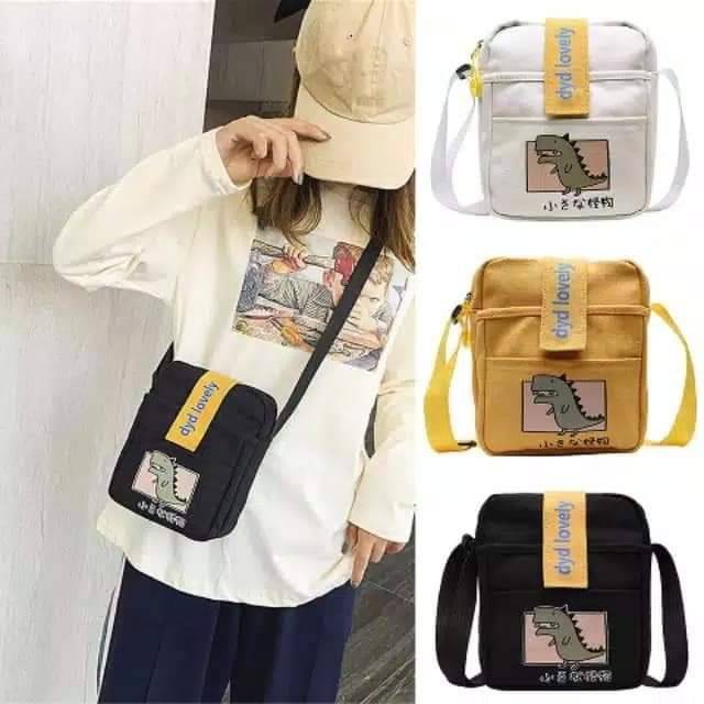 Gtf - Tas Selempang Slingbag Wanita Motif Dino Murah Tas Selemang Wanita Anak Populer Stylish