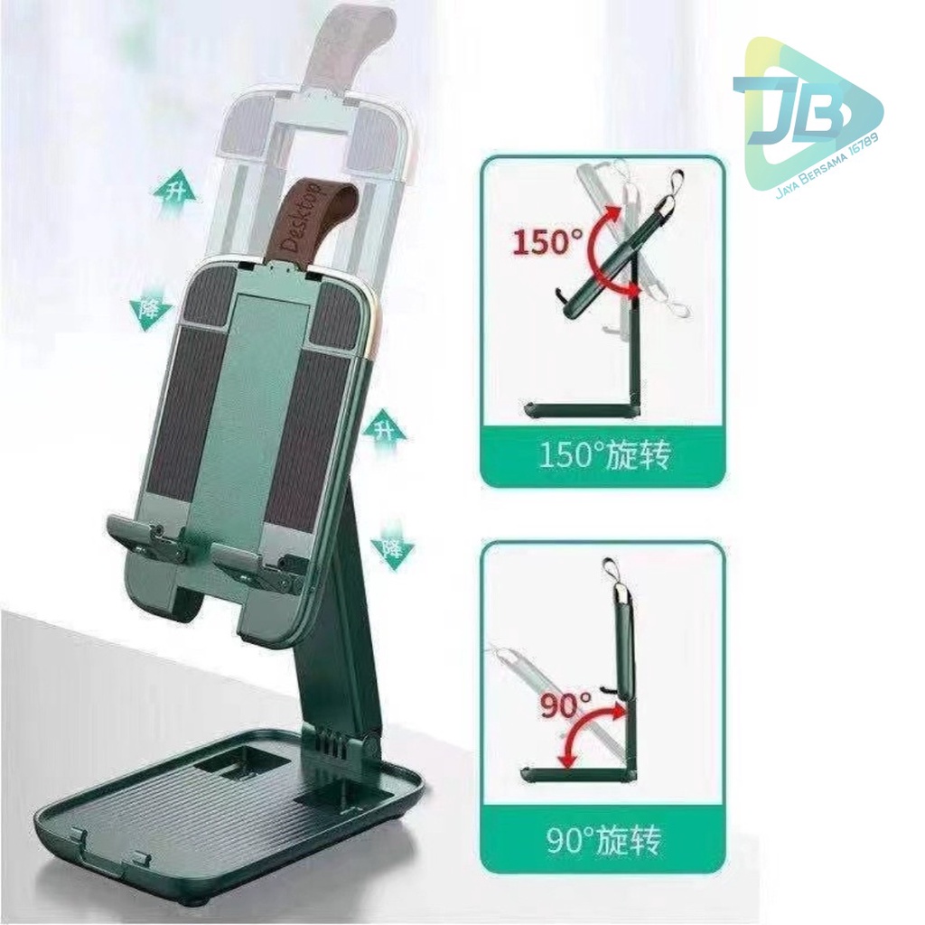 Hd1 iPad phone Holder meja HP iPad TAB Samsung dudukan hp stand phone Holder lipat universal zoom multi fungsi JB5234