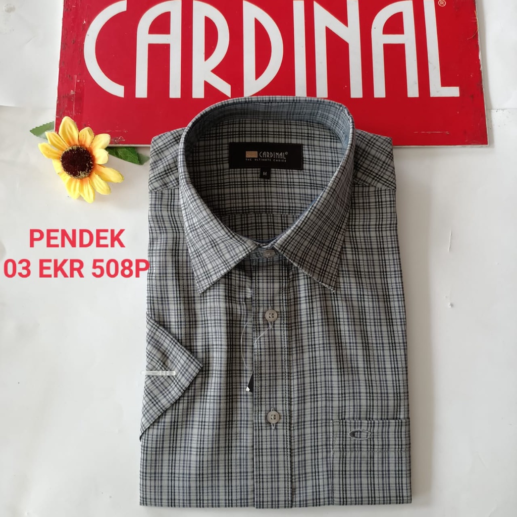 gof S-XL CARDINAL KEMEJA FORMAL PENDEK Regular Pakaian Kemeja Kerja Pria Kantor Acara Resmi Pakaian Wisuda Original KFG