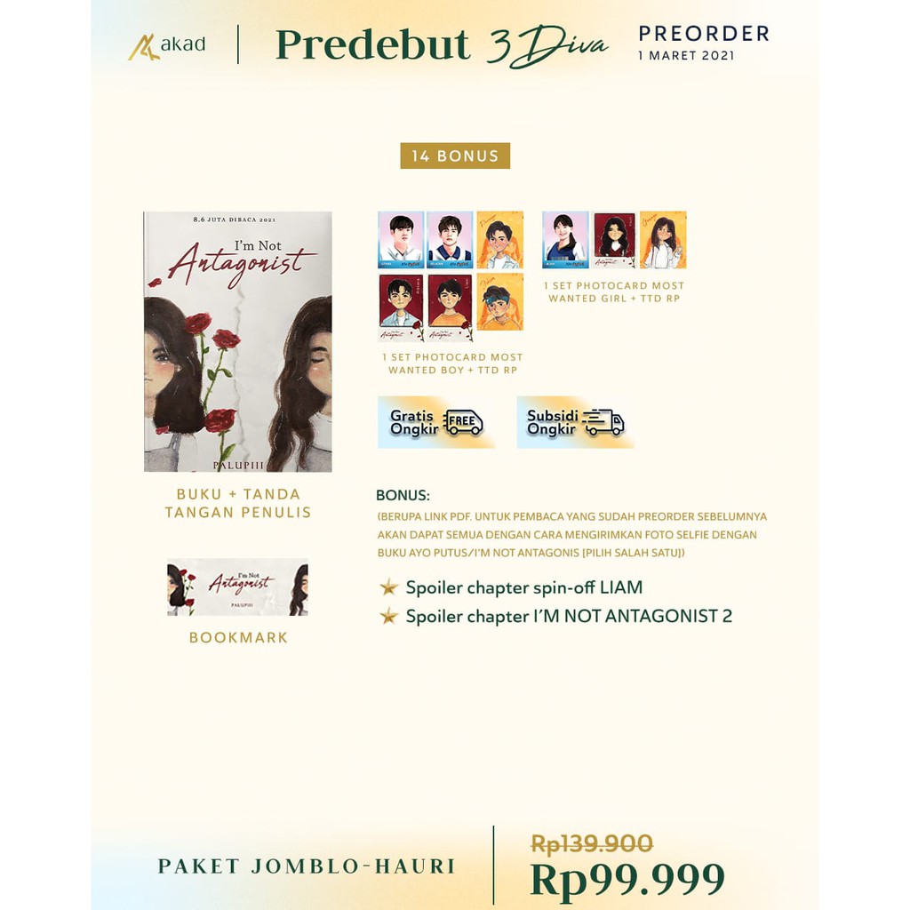 Novel Ayo Putus, I'm not Antagonist, dan Gemaya-PAKET JOMBLO HAURI