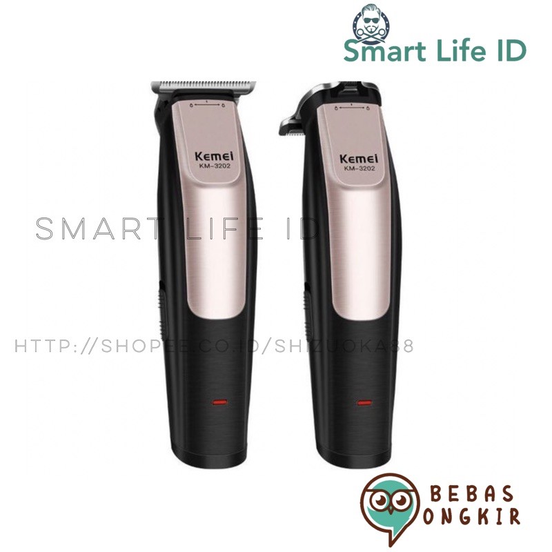 Kemei KM 3202 Alat Cukur Rambut Hair Clipper Trimmer Detailer Modelling 2 in 1 Mesin Cukuran KM-3202