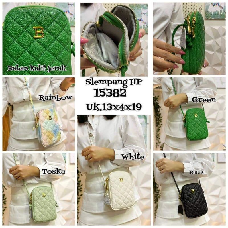 NEW ITEM tas hpo sling bag phone 2 ruang import kode 15385