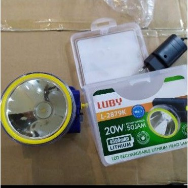 Senter kepala/Headlight merk LUBY L 2879 L2879K 20 watt cahaya kuning 2879K 2879 K