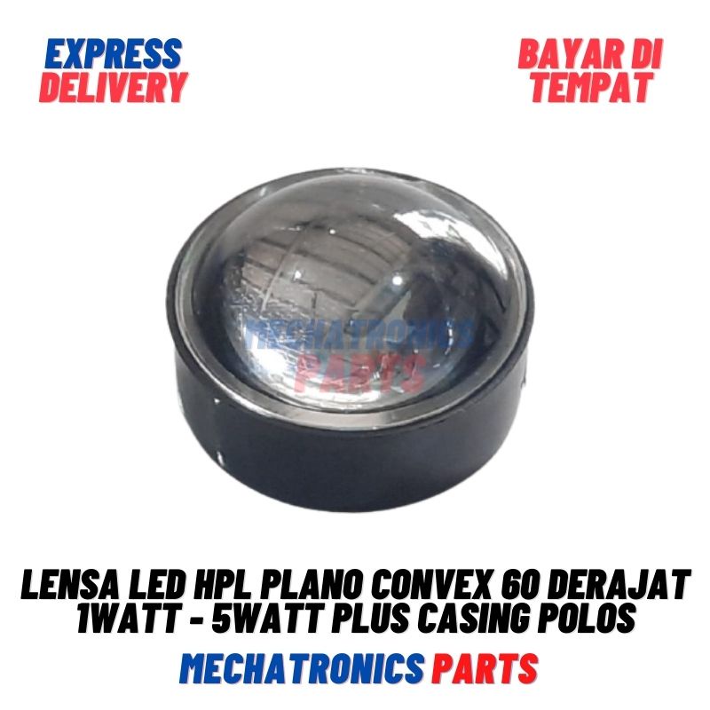 2PCS [DSP-9091] LENSA PLANO -CONVEX 60 DERAJAT+CASING POLOS HPL 1W-5W