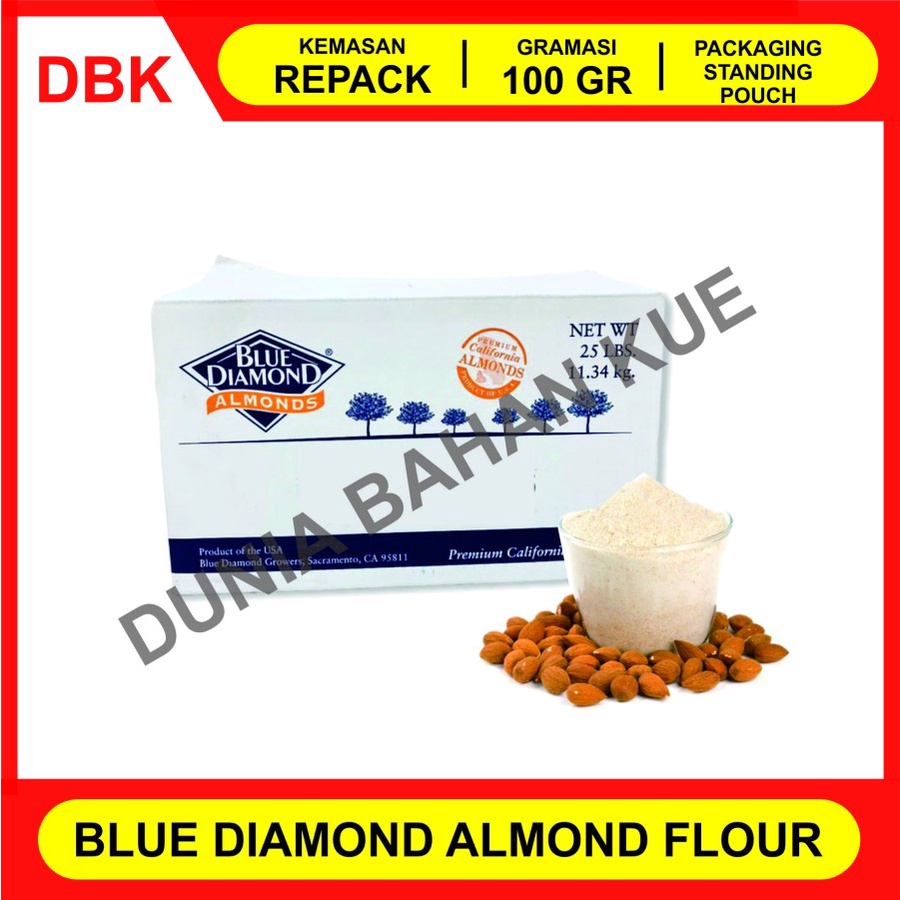 

BLUE DIAMOND ALMOND POWDER 100 GR / TEPUNG ALMOND / BUBUK ALMOND