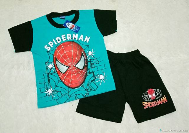 Spiderman baju nyala setelan baju spiderman led lampu nyala