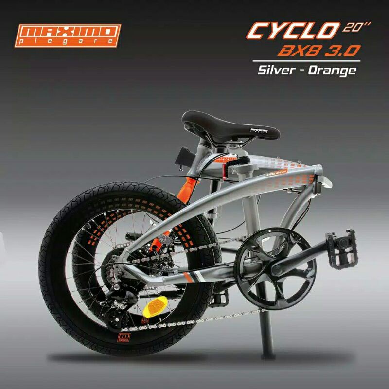 KHUSUS PENGIRIMAN LUAR KOTA - Sepeda Lipat 20 inchi maximo cyclo Bx8 3.0 8 Speed