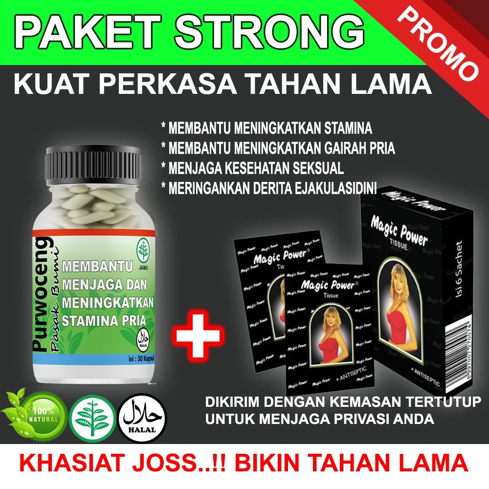 Jual Obat Kuat Pria Tahan Lama Herbal Alami Paket Strong Pria Dewasa