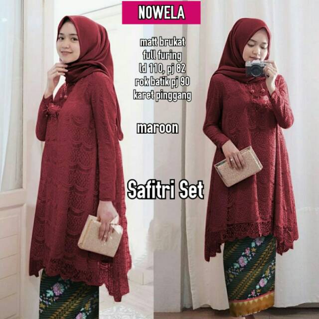SAFITRI SET MURAH SETELAN KEBAYA BRUKAT MODERN TERHITS