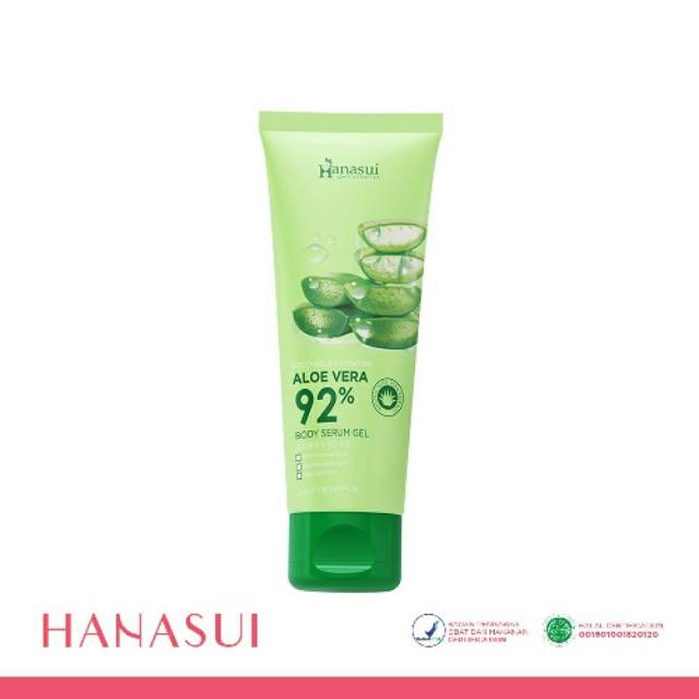 Hanasui body serum gel aloe vera, serum perawatan tubuh, hanasui extract aloe vera