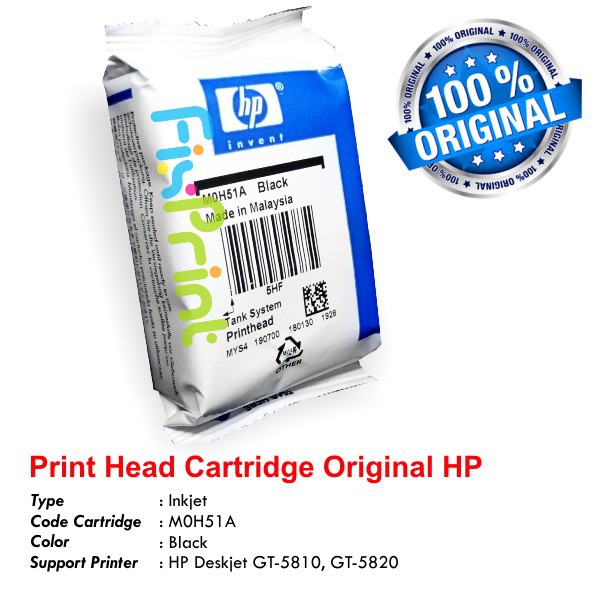 HP Print Head MOH51A Black Printer HP GT5810-GT5810 INKTANK 315 319 415 419 Cartridge GT51