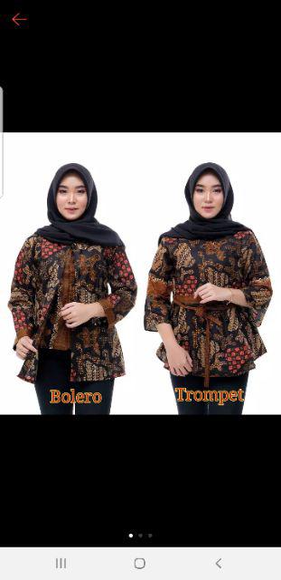[new Arival] Wou Batik Couple Latifa Brokat Tille-modern Batik Couple Sarimbit Brokat Kebaya - Bs110