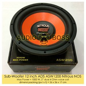 Jual  Speaker Subwoofer 12 inch ADS ASW1200 Nitrous NOS 12inch ADS nitrous nos ASW 1200  Termurah