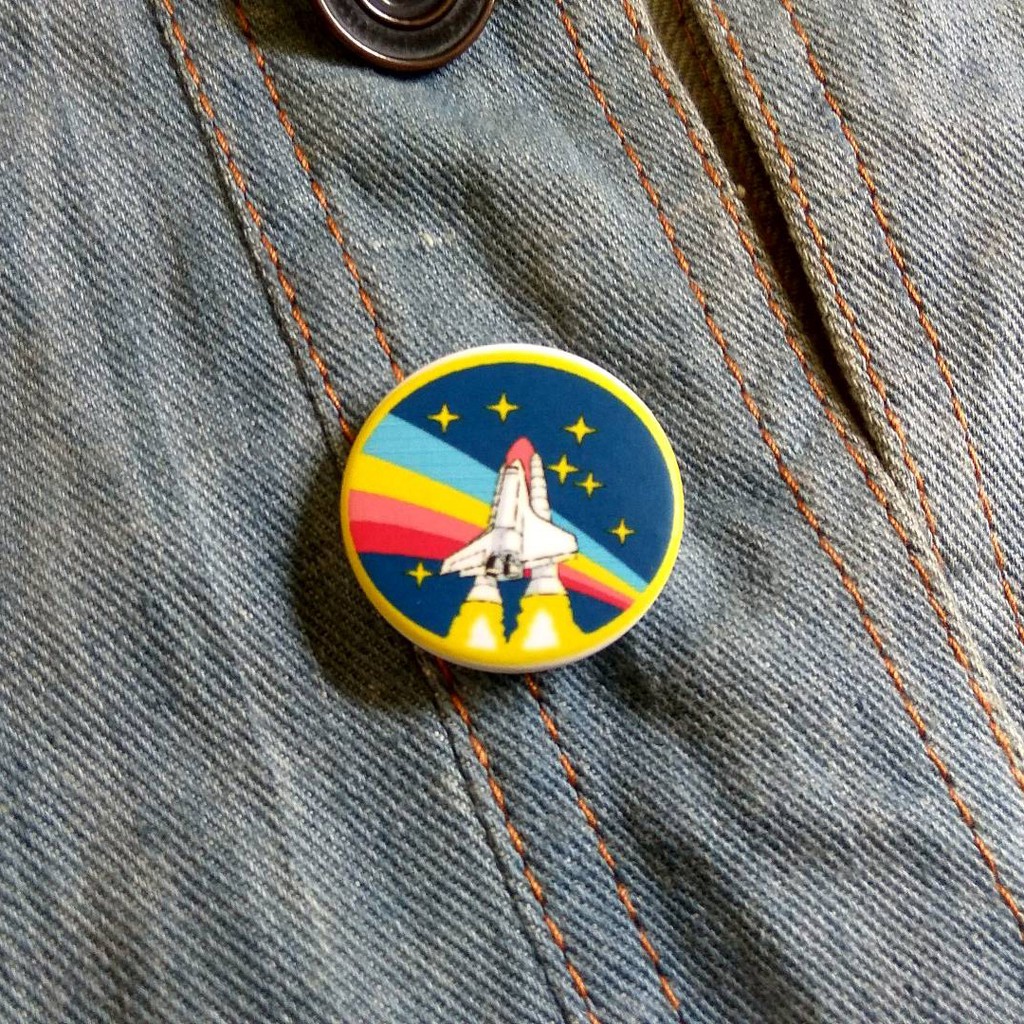 NASA Rock Pin Button 32