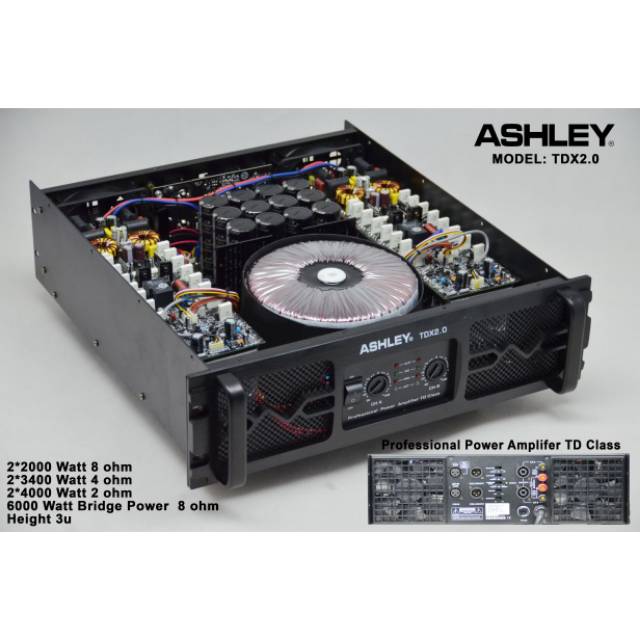 POWER ASHLEY TDX 2.0 TDX2.0 PROFESIONAL POWER AMPLIFIER TD CLASS