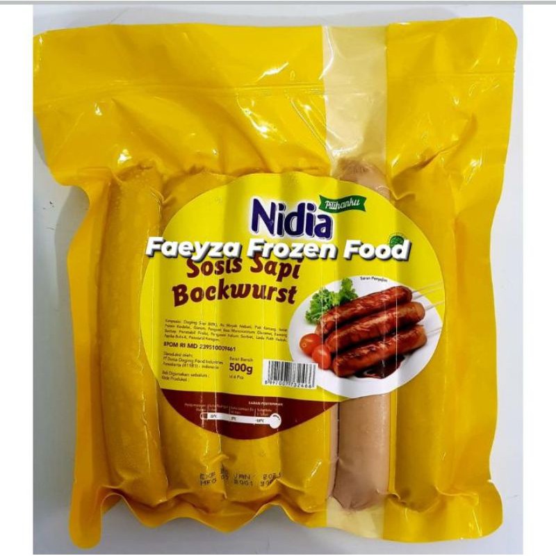 

SOSIS SAPI BRATWURST LONG NIDIA/6pcs