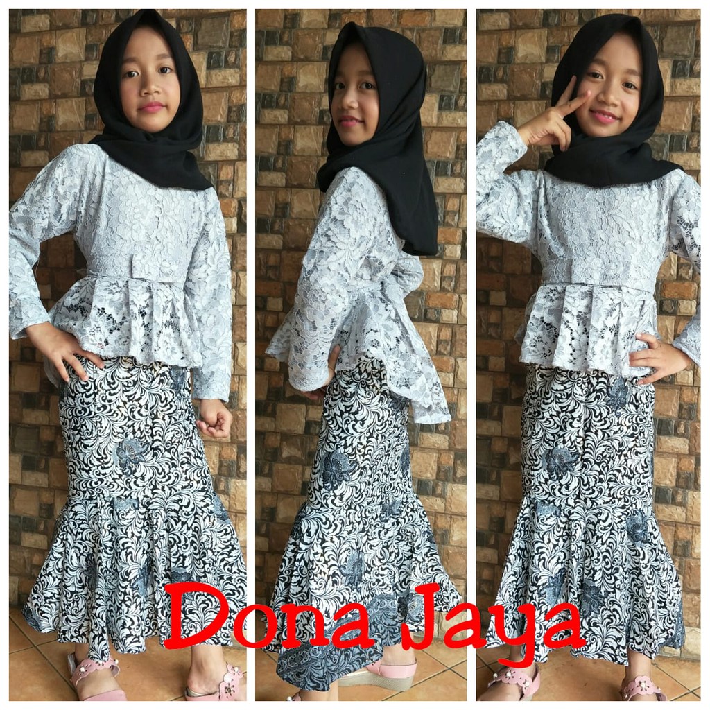 set kebaya brukat aurora anak berkualitas