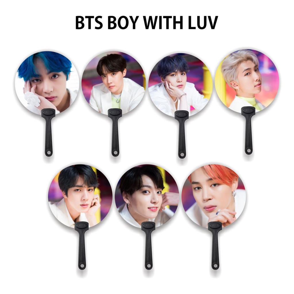 [READY STOCK] KIPAS TANGAN BTS BOY WITH LUV - SOUVENIR KPOP UNOFFICIAL