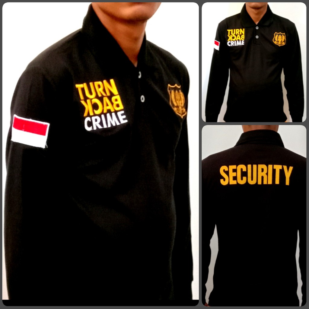 KAOS SECURITY LENGAN PANJANG-POLO KAOS SECURITY-KAOS KERAH SECURITY LENGAN PANJANG