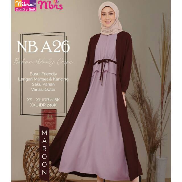 Busui Gamis Trendy Branded NIBRAS NB A26