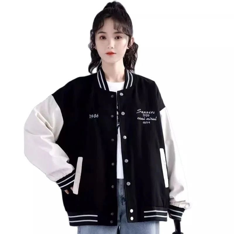 SUNNEXS 1986 Jaket Baseball Wanita Oversize | Varisty Jaket Baseball Wanita Korean Style | Jaket Korean Style Baseball