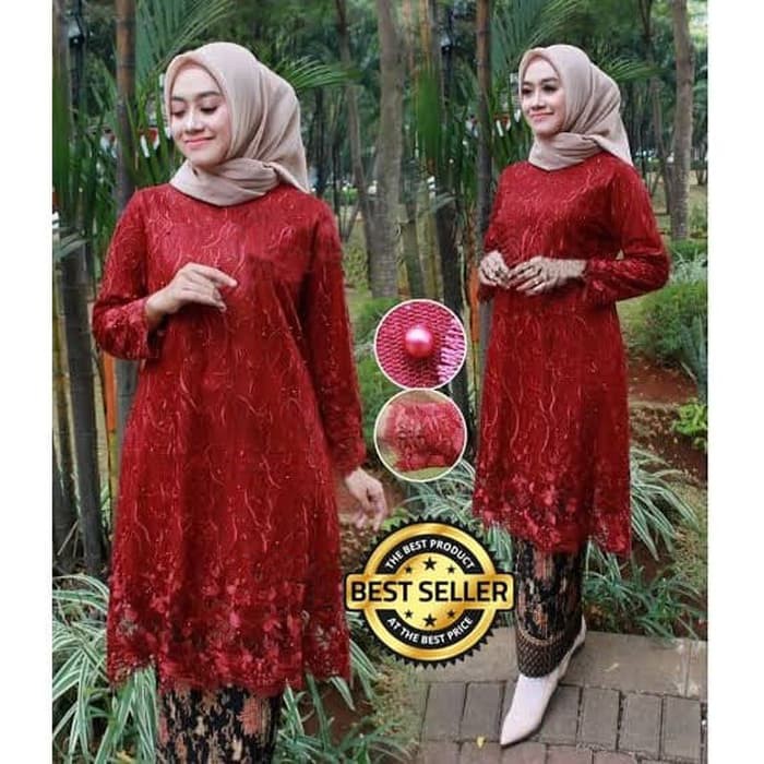 ATASAN KEBAYA TUNIK BRUKAT TILE