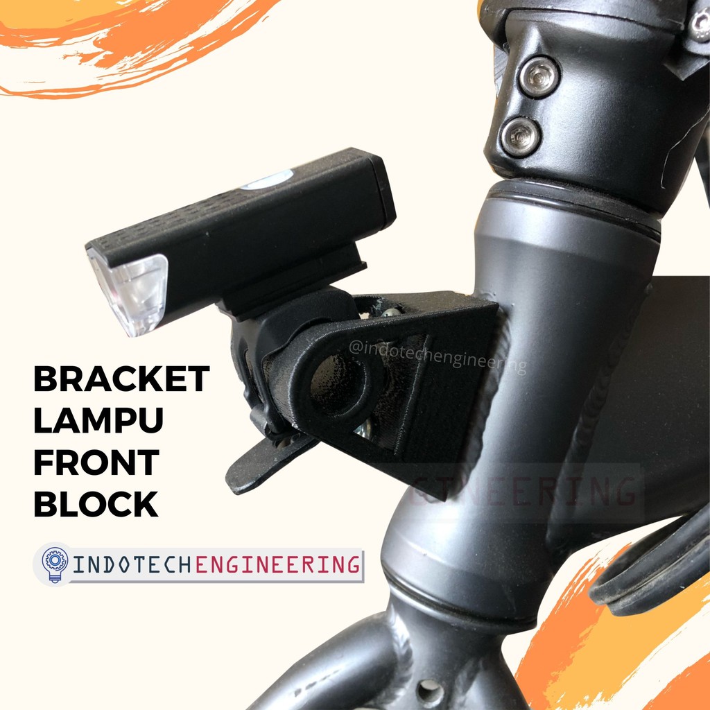 Bracket Lampu Depan Sepeda Lipat Front Block