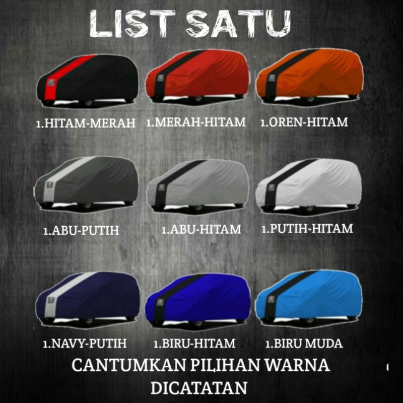 Body Cover Mobil Avanza / Sarung Mobil Avanza Veloz 2019, 2020, 2021 / Tutup Mantel Jas Kerudung