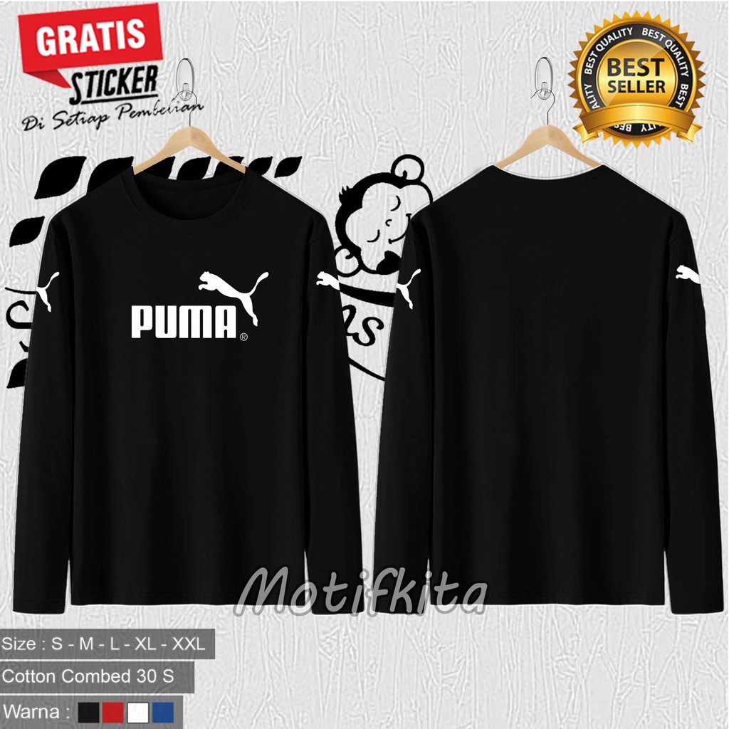Baju Kaos Lengan Panjang Puma Sport Keren Pria Dan Wanita Distro New Design Shopee Indonesia