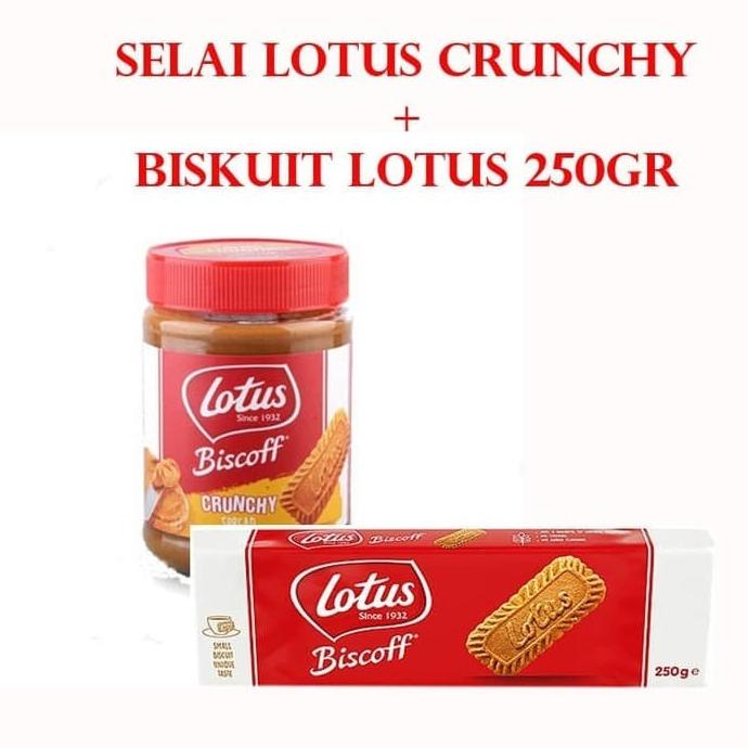 

Termantab] PAKET LOTUS SELAI CRUNCHY [380 GR] + LOTUS BISKUIT BISCOFF [250 GR]