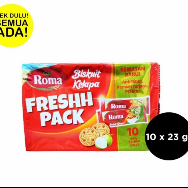 

Roma kelapa Fresh pack 230Gr/biskuit roma