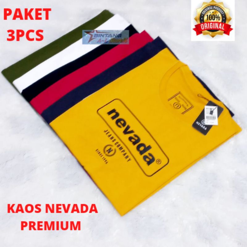 PROMO KAOS PRIA DISTRO 3PCS 100rb MOTIF RANDOM ACAK M, L, XL, BIG SIZE FERIAN WARNA / kaos Nevadaa brand matahari / kaos Nevada pria wanita / kaos Nevada pria / Baju Nevada / Kaos pria distro / KAOS NEVADA / KAOS NEVADA BRANDED / KAOS DISTRO / BAJU KAOS