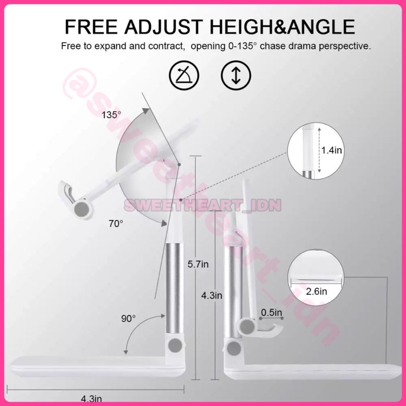 PREMIUM Stand Holder Tablet Ipad Handphone Multifungsi Folding Desktop Dudukan HP Tablet Tab