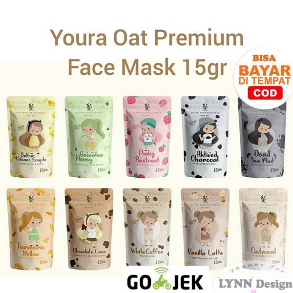 MASKER YOURA ORGANIK OAT Premium 100% organik alami