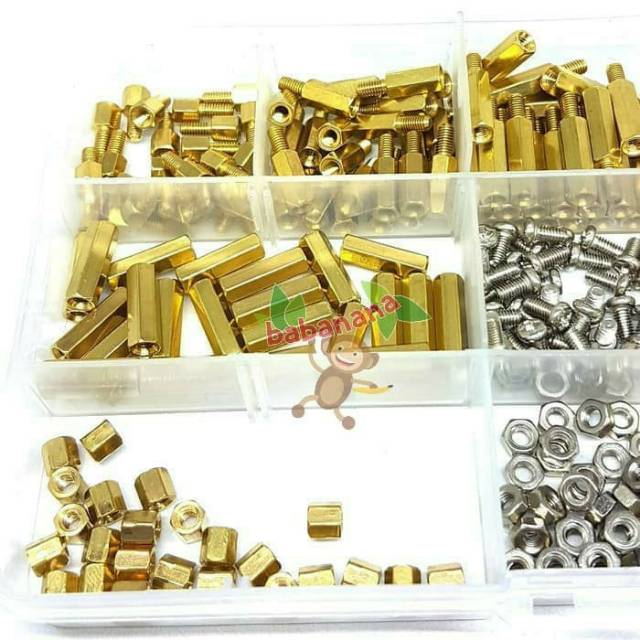 300pcs M3 Brass standoff spacer nut screw