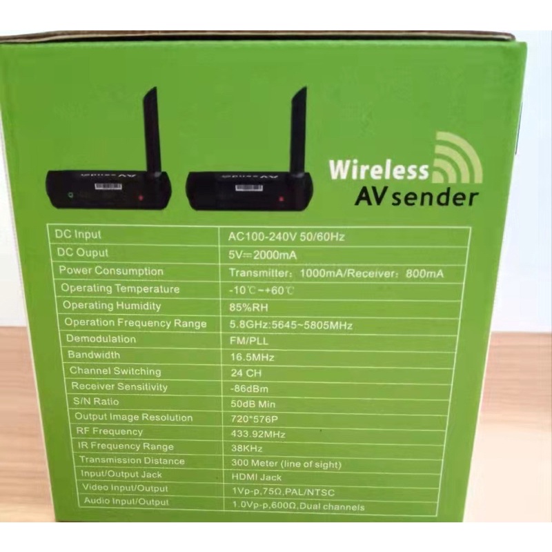 AV sender wireless video HDMI 5.8 GHz transmitter dan receiver