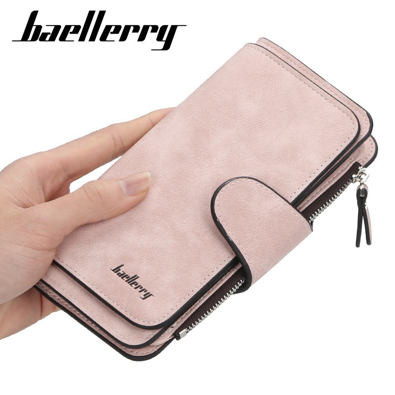 Dompet Panjang Wanita Dompet Kulit Lipat Baellerry N2345