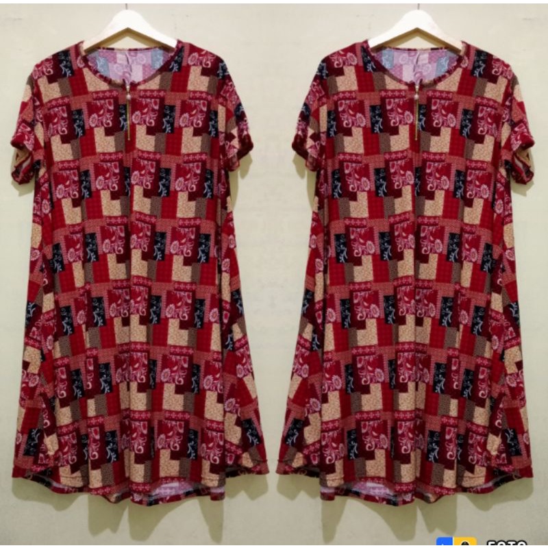 DASTER SUPER JUMBO ELIANA JERSEY KOREA LD 120-160 PB 100/DRESS CANTIK KEKINIAN/ATASAN WANITA DEWASA