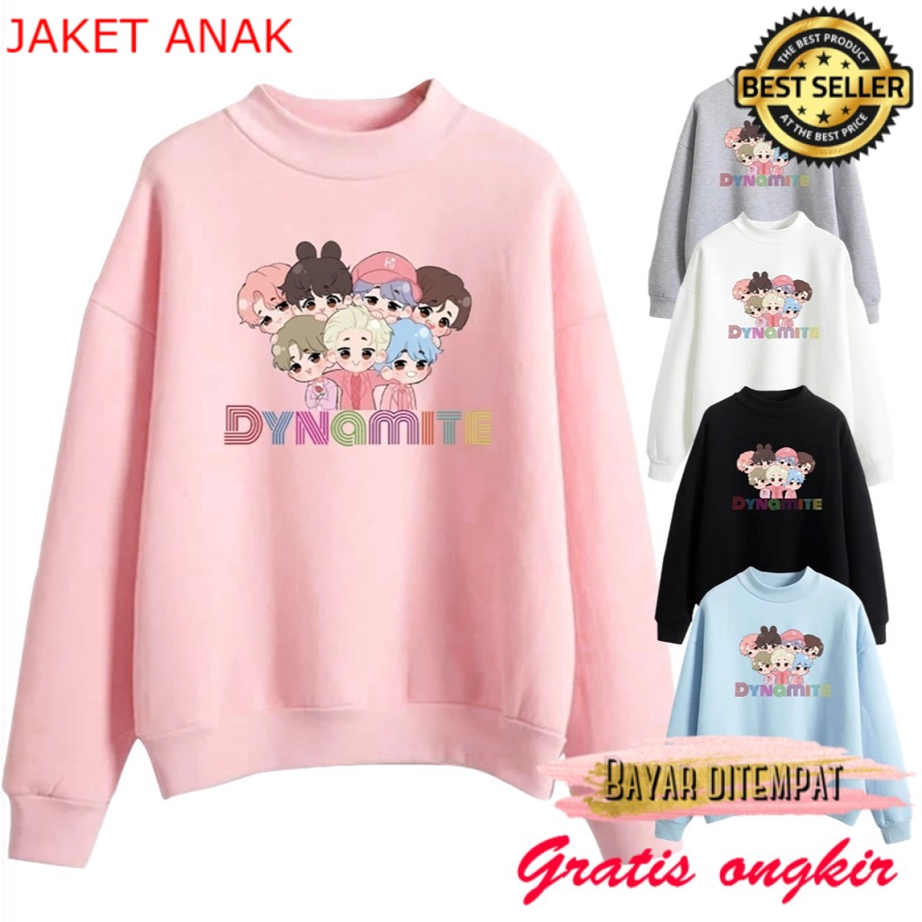 Sweater Anak Dynamite Crewneck Fleece baju Anak Unisex s cod korea anime sd kecil lucu jaket sweater