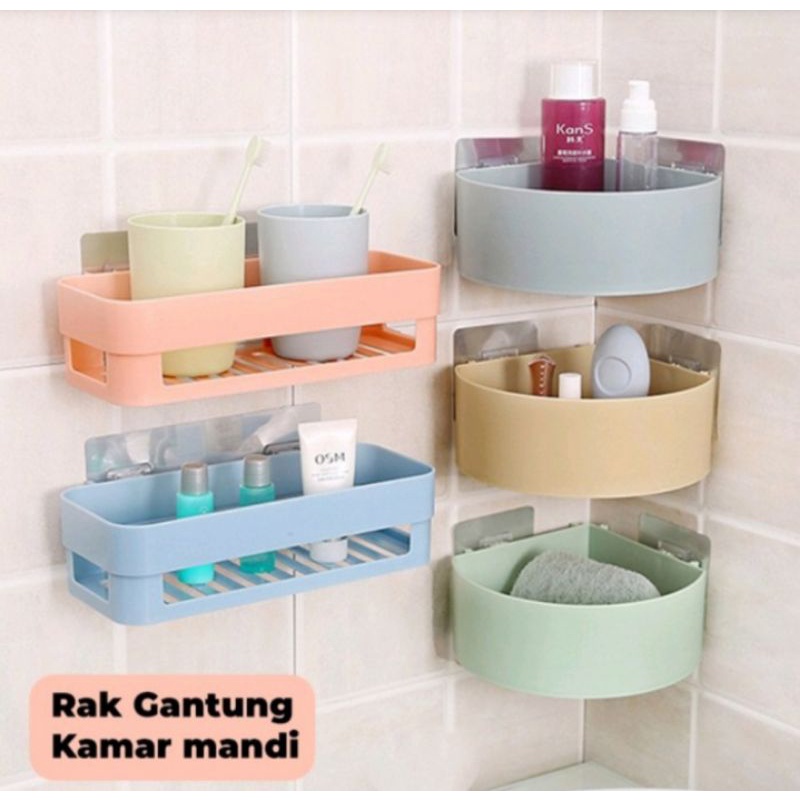 Rak Sudut Kamar Mandi / Rak Holder Kamar Mandi / Rak Sudut Plastik