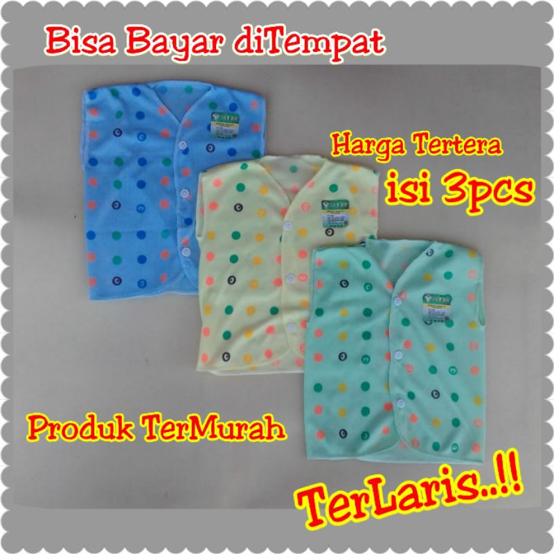 Baju bayi Kutung Polkadot 3pcs Terlaris