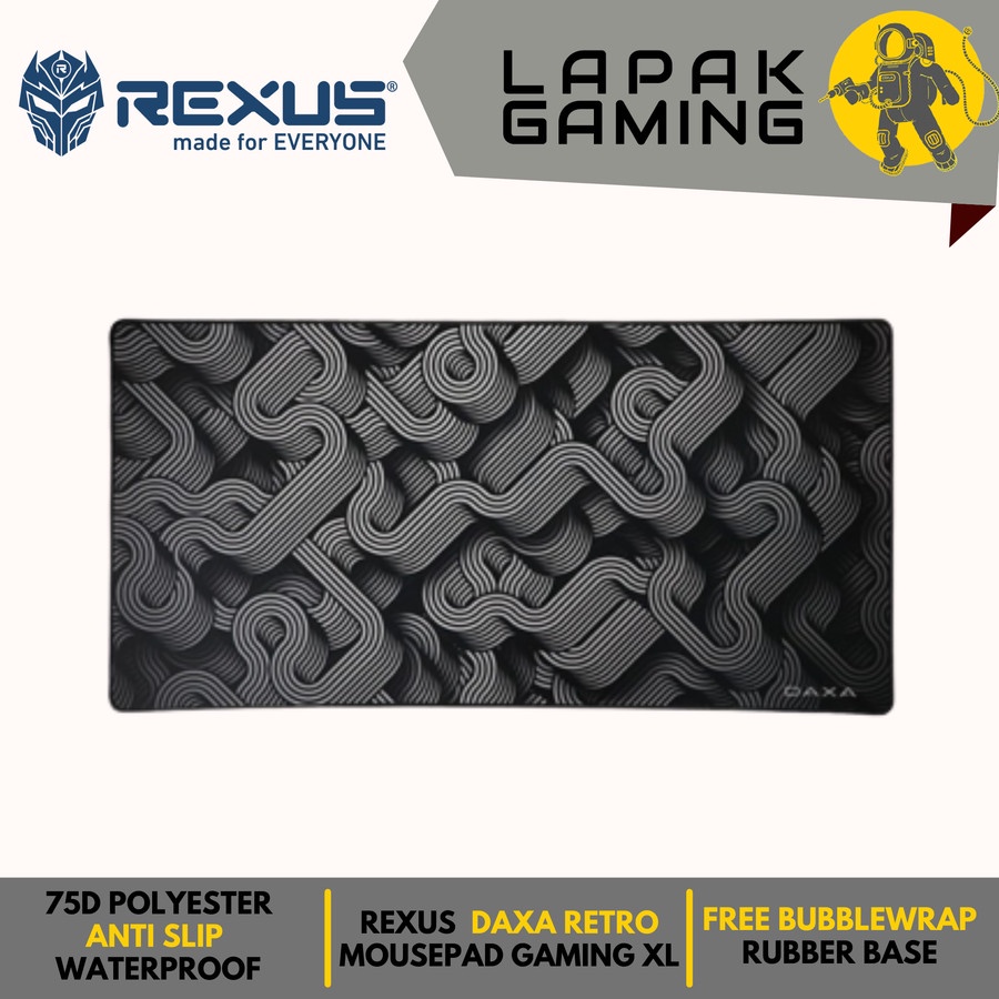 REXUS MOUSEPAD GAMING DAXA RETRO MOUSEMAT EXTENDED XL ORIGINAL