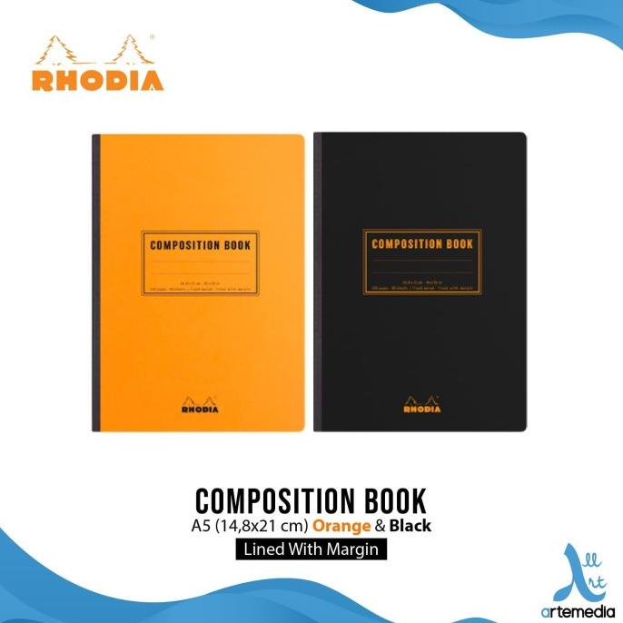 

[[COD]] Buku Catatan Rhodia A5 Lined With Margin Composition Book Notebook KOMPLIT Kode 235