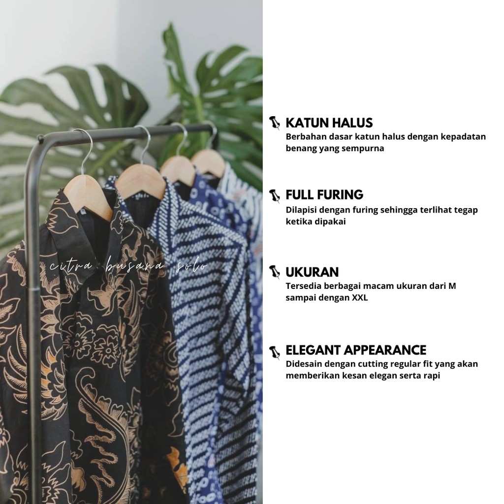 PEKSI KALASAN Kemeja Batik Pria Full Furing Bahan Katun Primisima