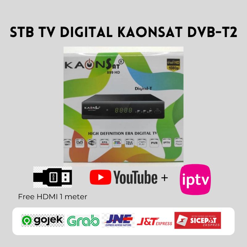 Ready STB Kaonsat | DVB-T2 penerima siaran tv digital | free kabel HDMI