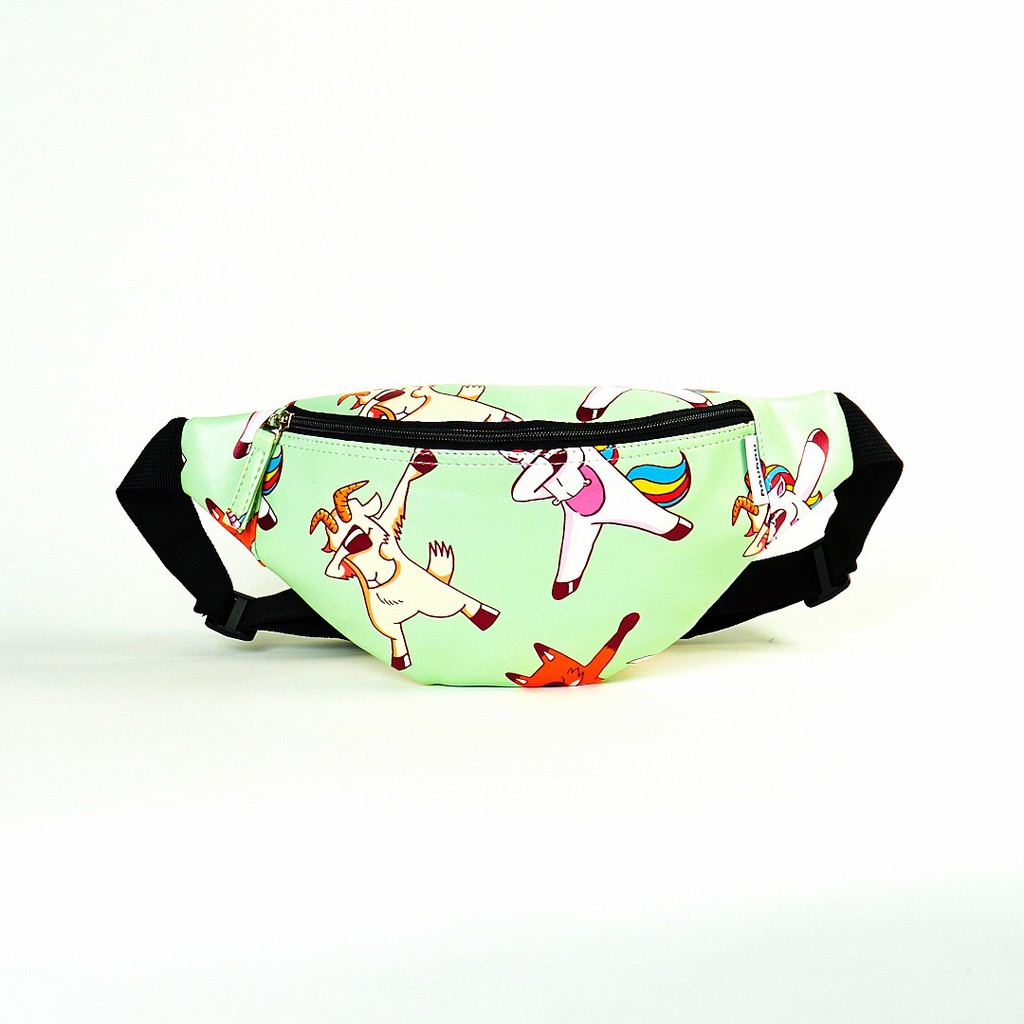Tas Anak Tas selempang Anak Waistbag Mint Fox Unicorn