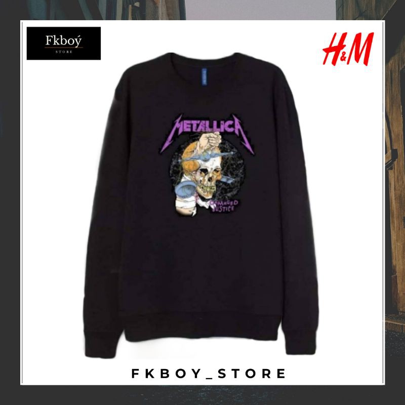 H&M Crewneck Metalica Black