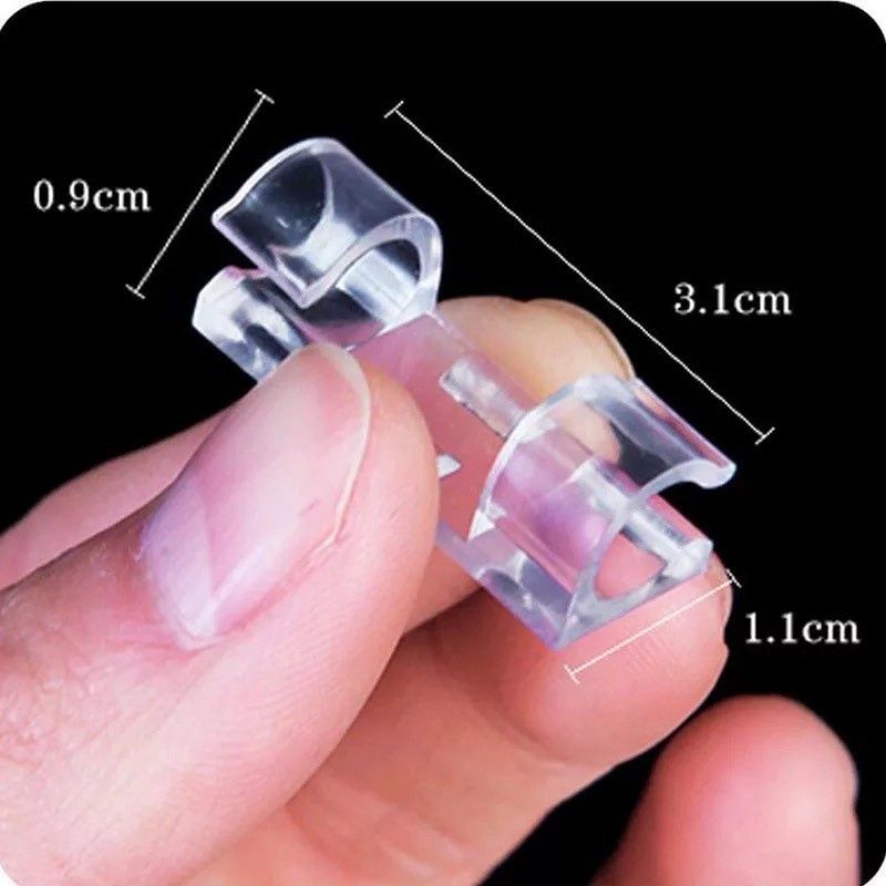 Penjepit / Klip / Klem Kabel Bening transparan Organizer Tempel clamp kabel tempel