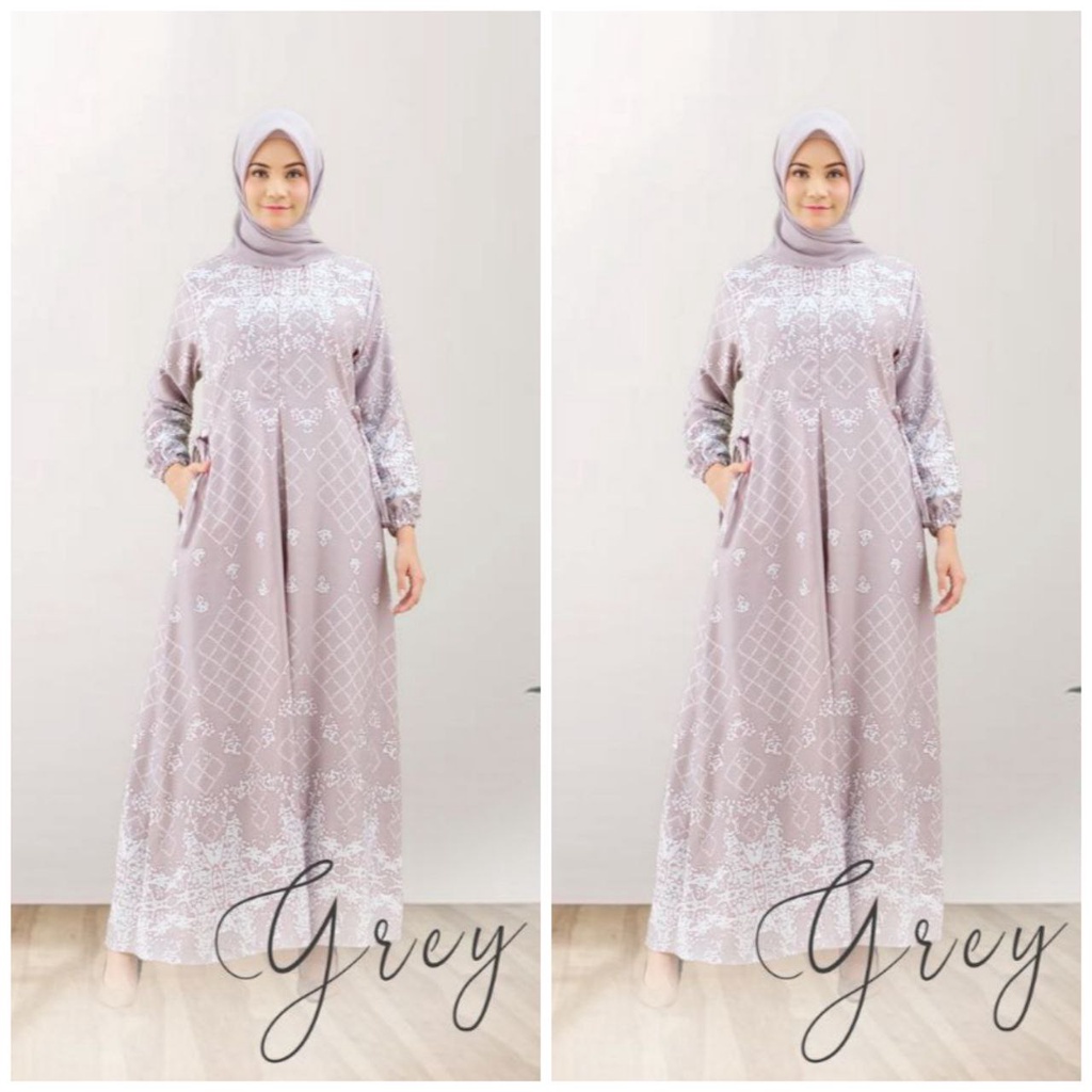 Gamis Shella Alaztha - Gamis Maxmara Lux  Premium Dress Wanita Busui Party Dress Fashion Kekinian Muslim Kekinian LD 115 cm Free Masker